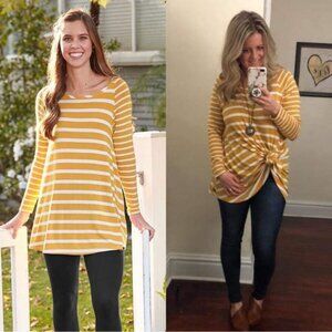 Matilda Jane | Walking on Sunshine Striped Oversized Tunic | Size Small